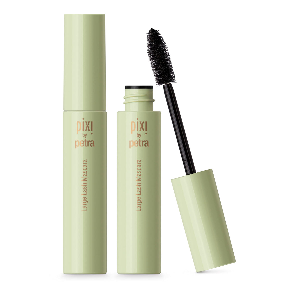 Pixi Large Lash Mascara bottle front showing bold black shade for dramatic eyes