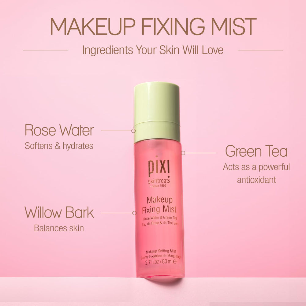 Pixi makeup fixing mist mist spray ready for midday refresh and dewy finish