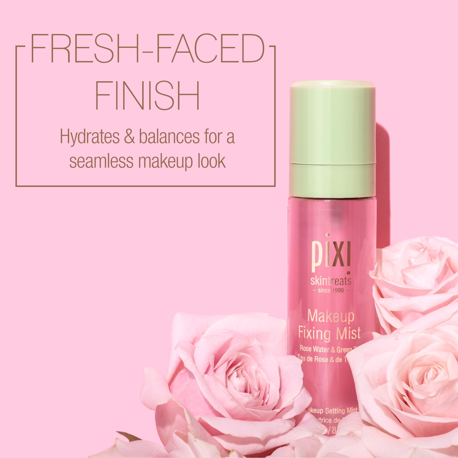 Pixi makeup fixing mist pump-dispense for even, quick application