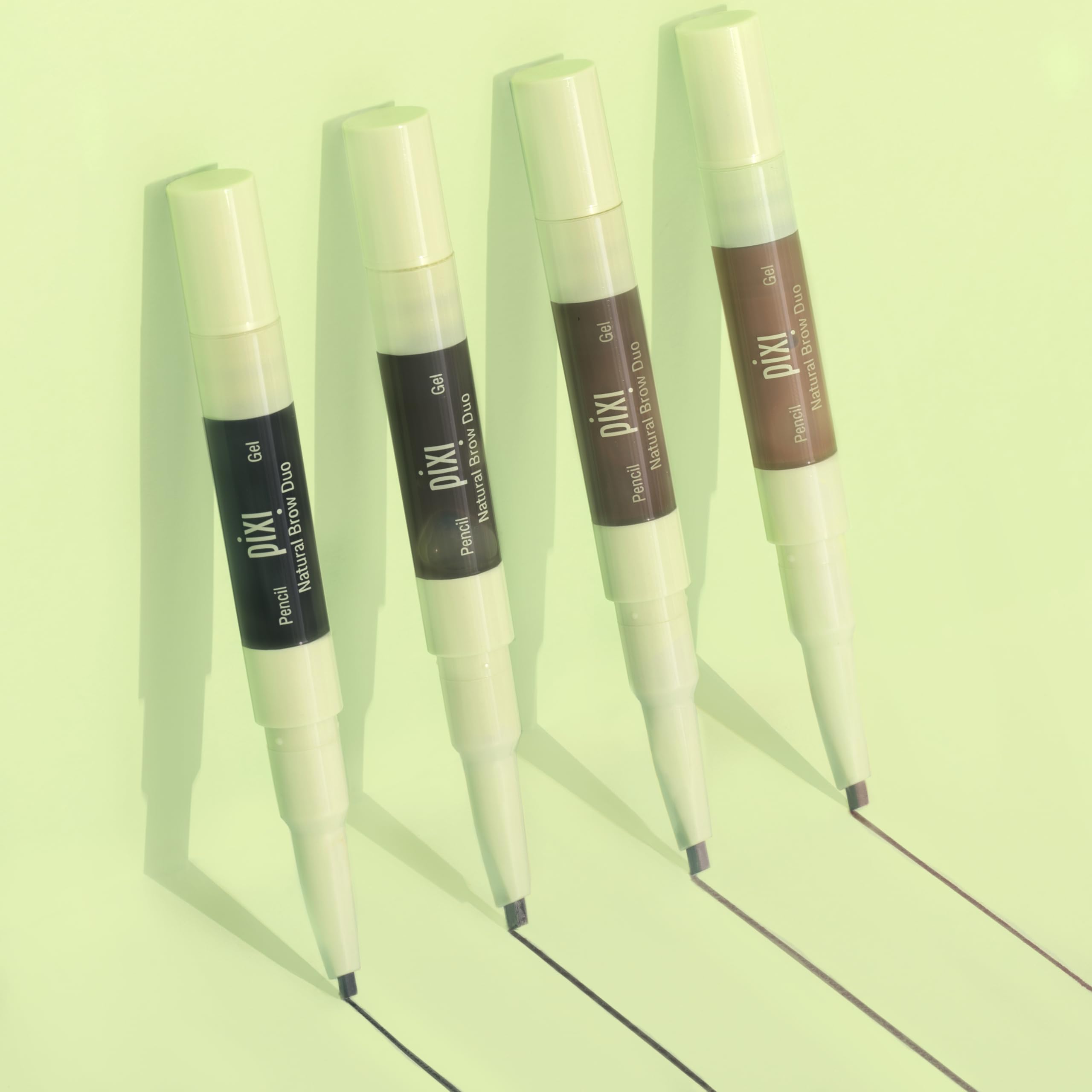 Pixi Natural Brow Duo gel wand provides all-day hold for groomed brows.