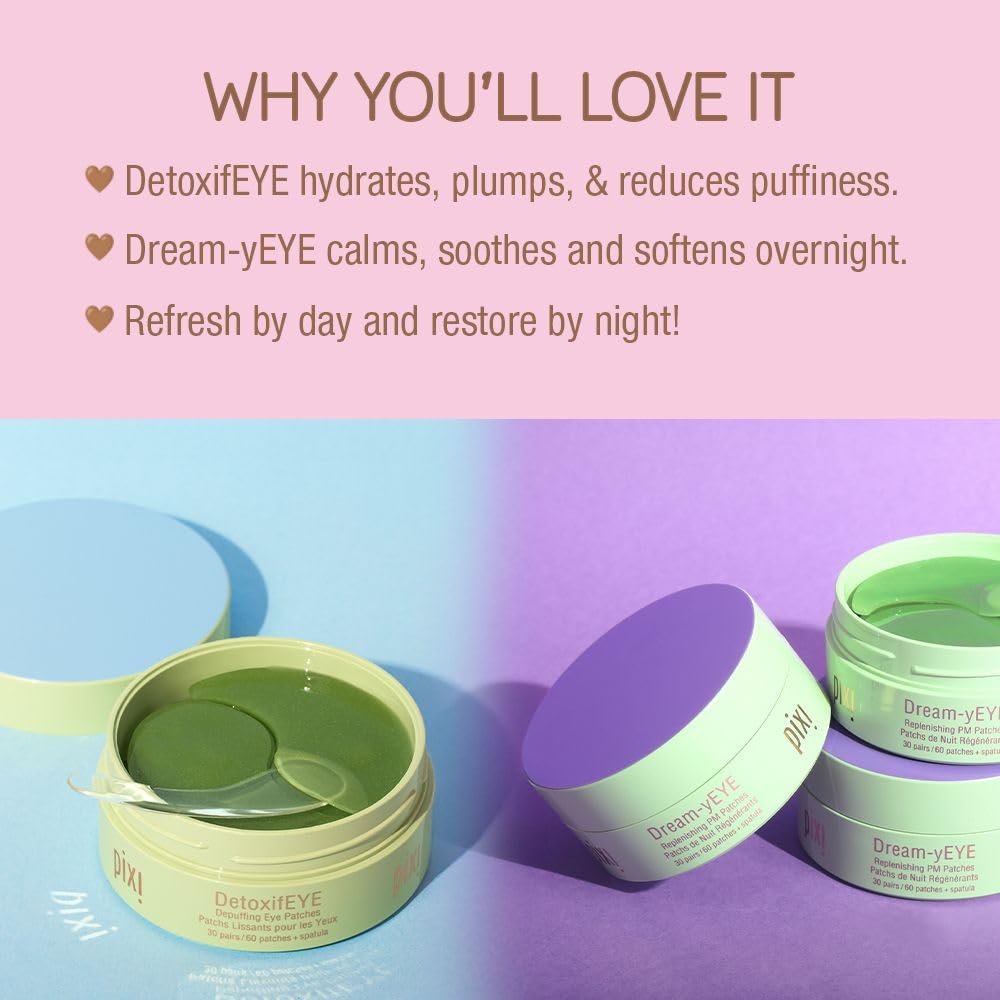 Pixi Dream-yEYE PM patch application ready for overnight moisture and calming.