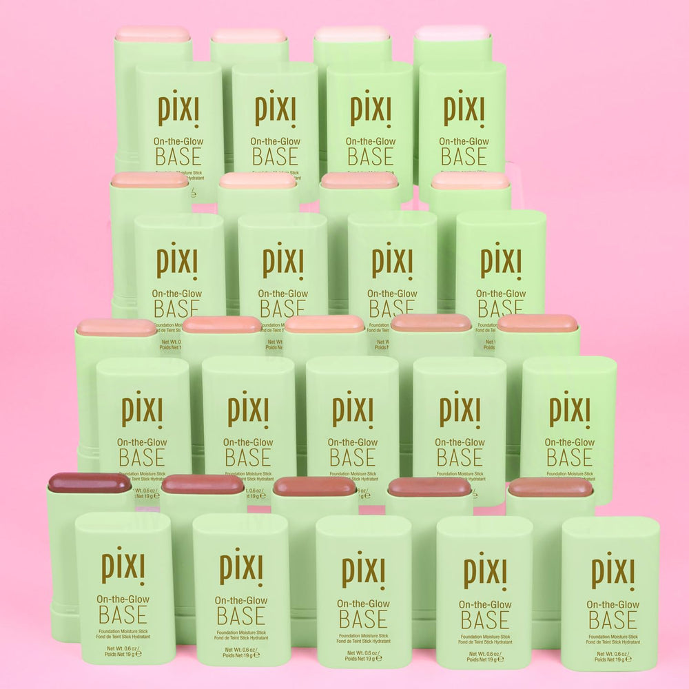 Pixi On-the-Glow Base ingredients highlight ceramides and berries for nourishment and radiance.