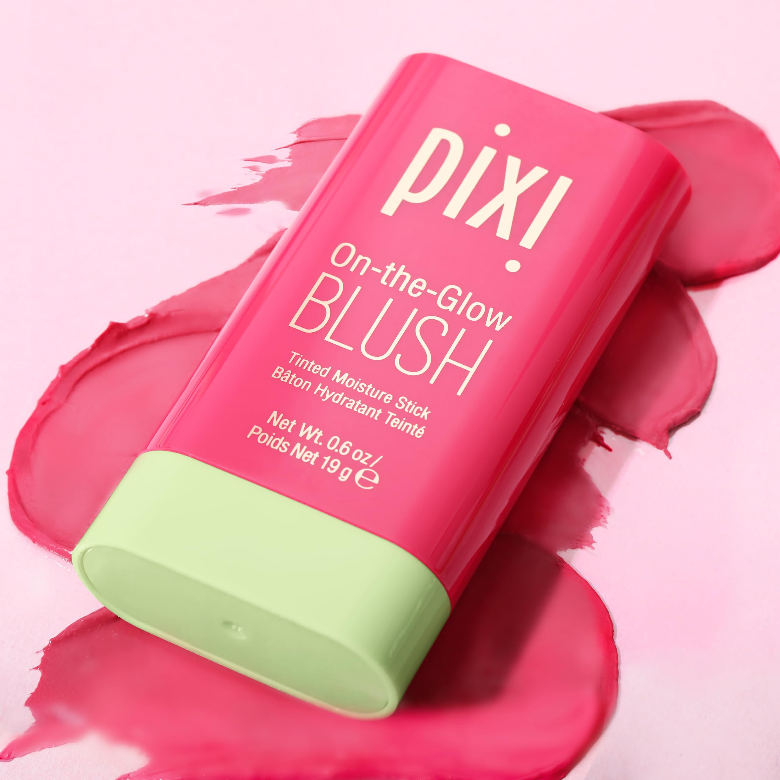 Pixi On-the-Glow Blush Ruby contains ginseng and aloe vera for hydration.