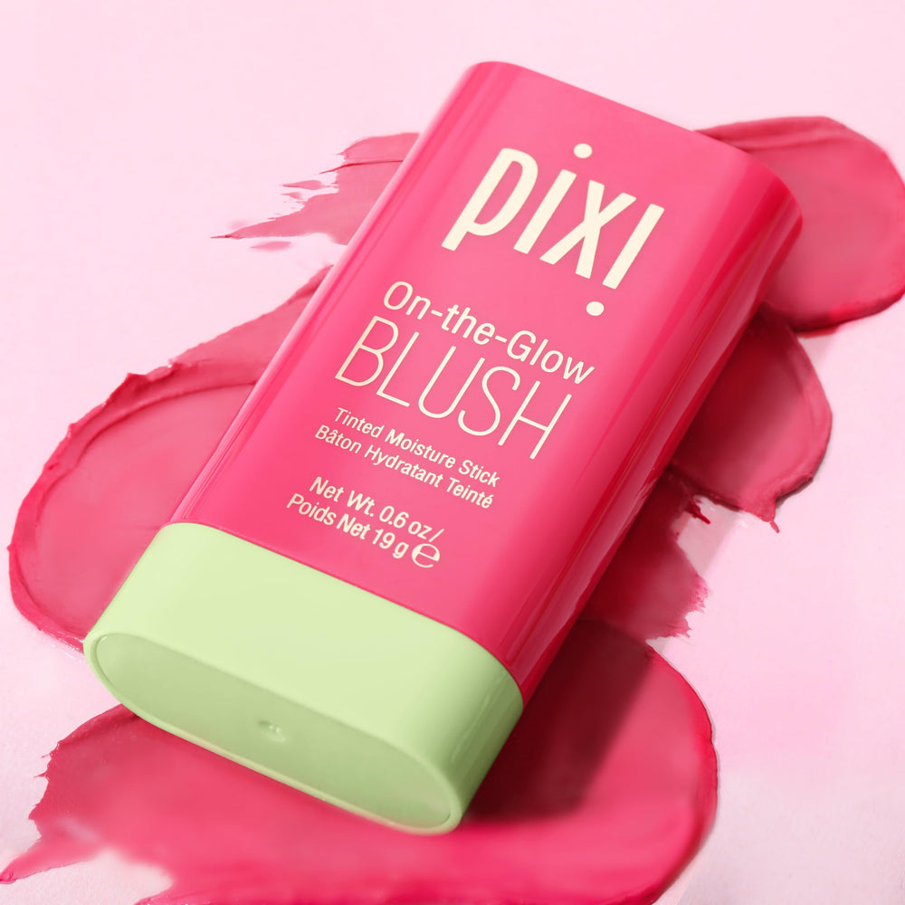 Pixi On-the-Glow Blush Ruby contains ginseng and aloe vera for hydration.