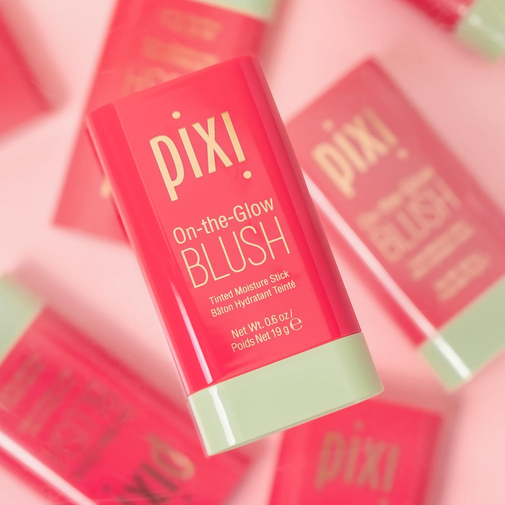 Pixi On-the-Glow Blush Ruby creamy texture ideal for easy blending.