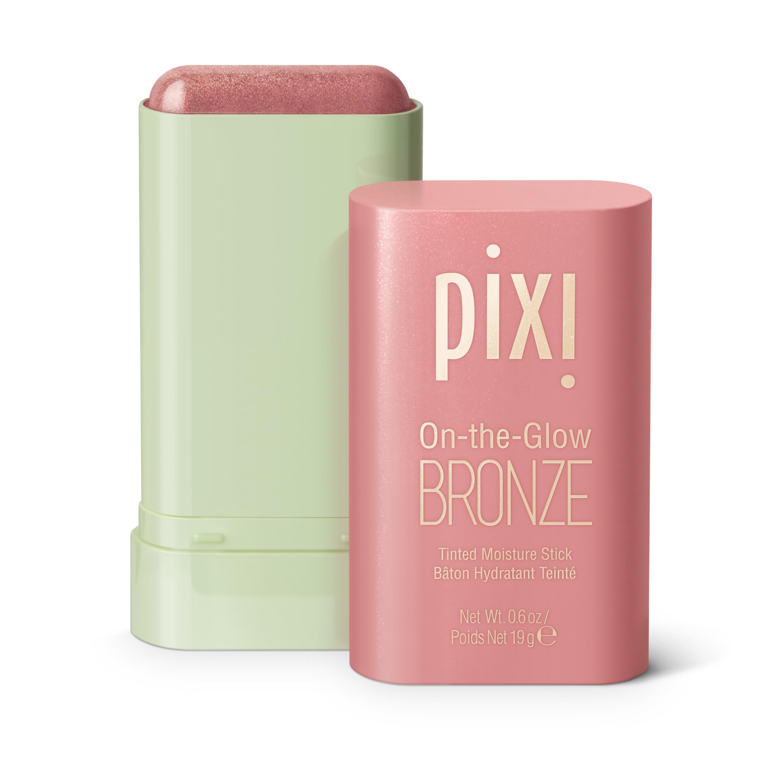 Pixi On-the-Glow Bronze WarmGlow front view shows portable, hydrating color for cheeks and lips.