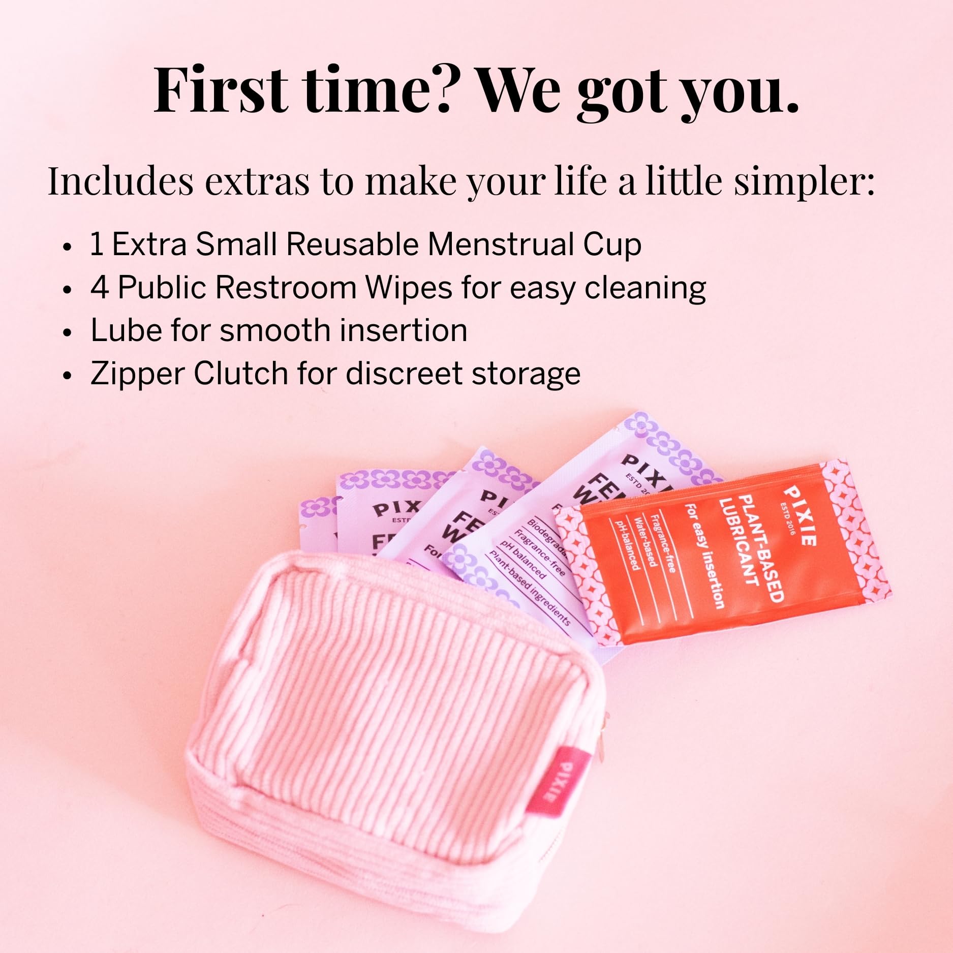 Pixie Cup durable 10-year life ideal for long-term use