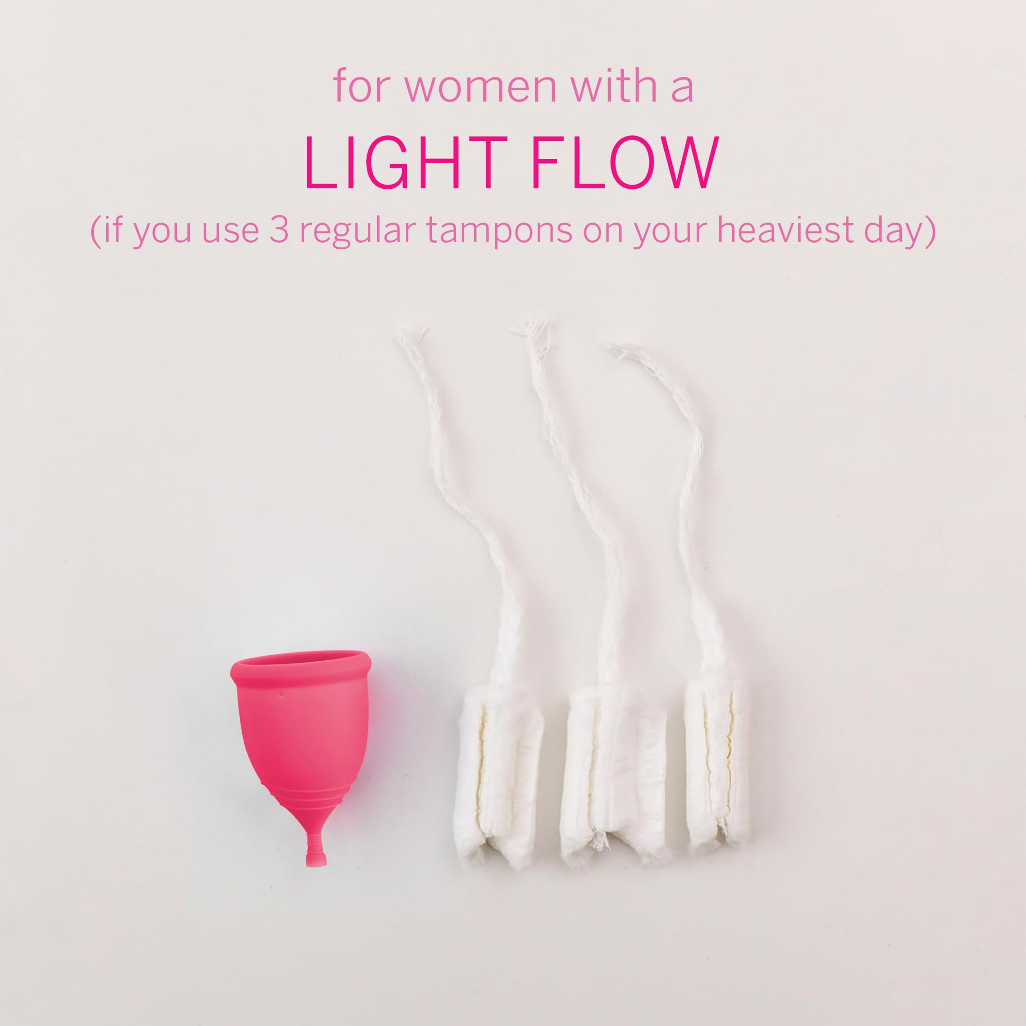 Pixie Cup durable design lasts up to ten years