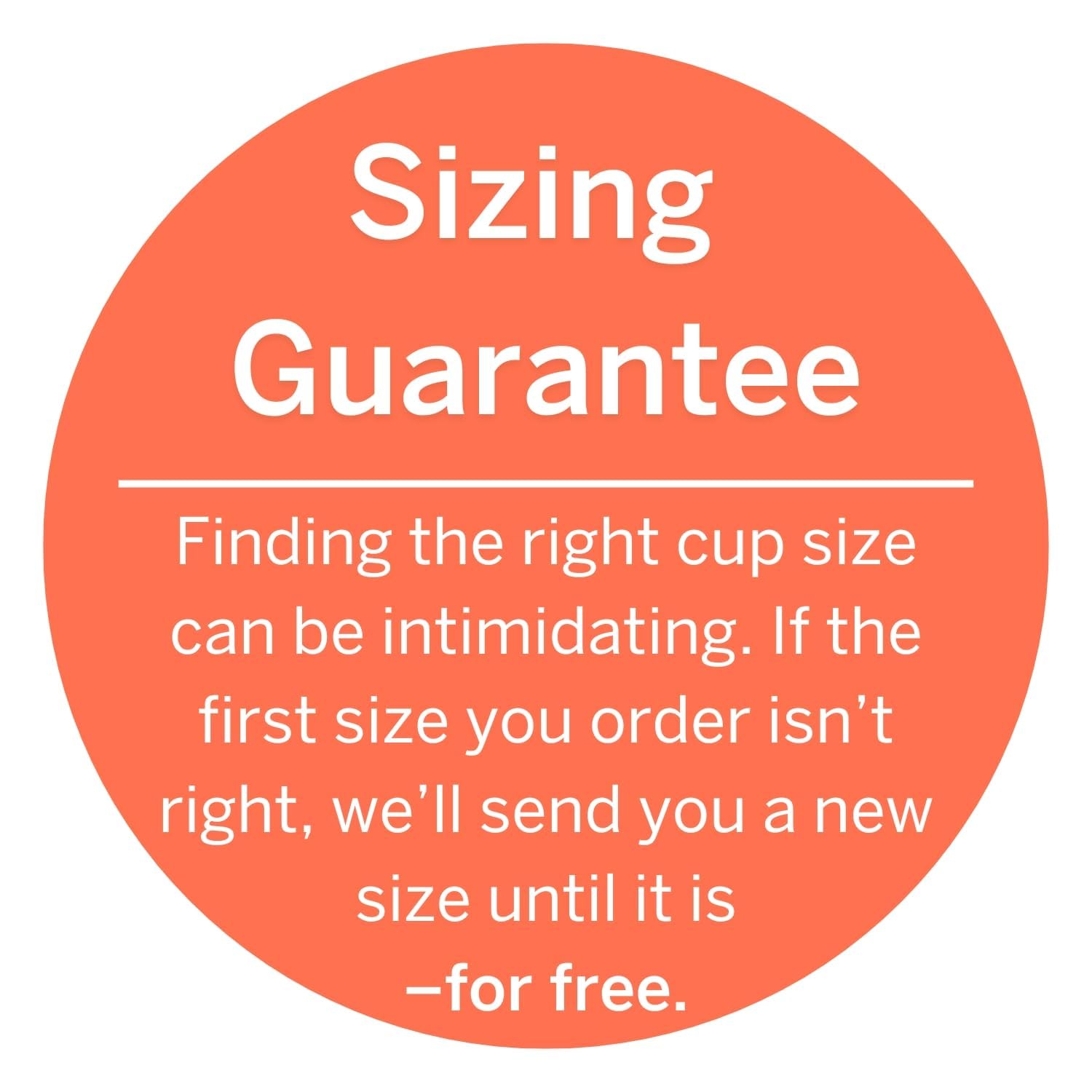 Pixie Cup size guide image helps customers pick the right fit