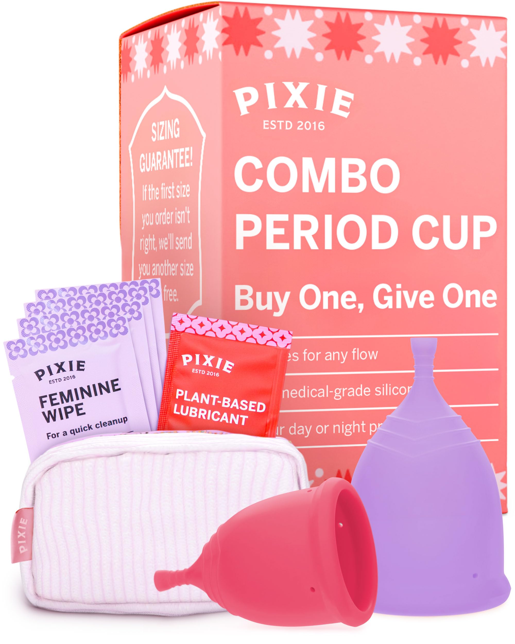 Pixie Cup soft silicone feel for comfortable all-day wear