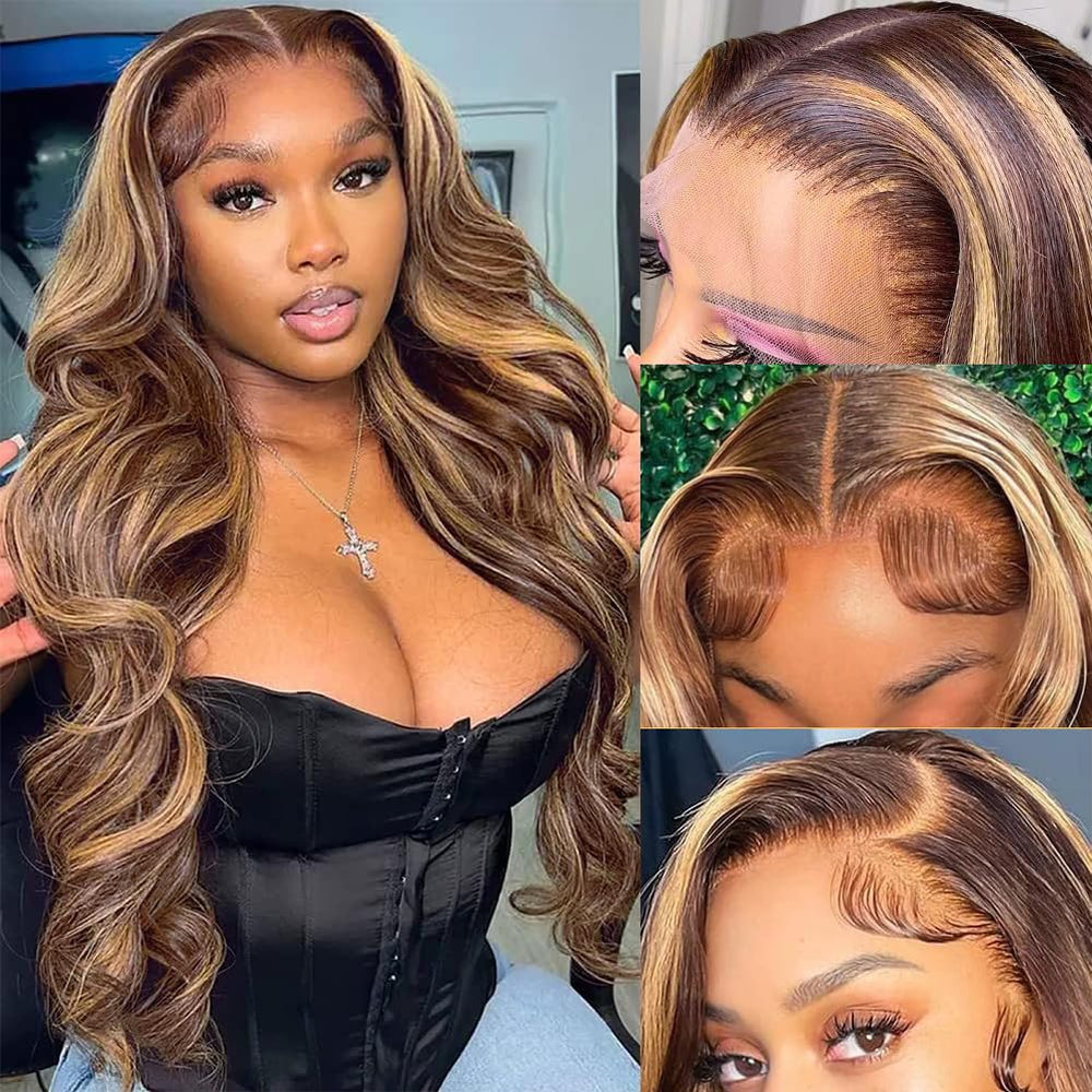 Pizazz Honey Blonde lace front wig face-framing style for natural appeal