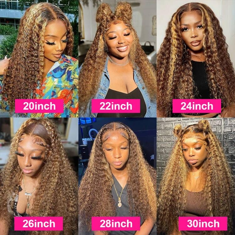 Pizazz 4/27 ombre honey blonde 26in wig for bright sunshine tones