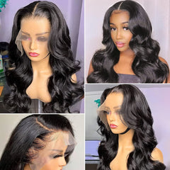 Pizazz pre-plucked baby-hair lace-front wig highlighting natural hairline.