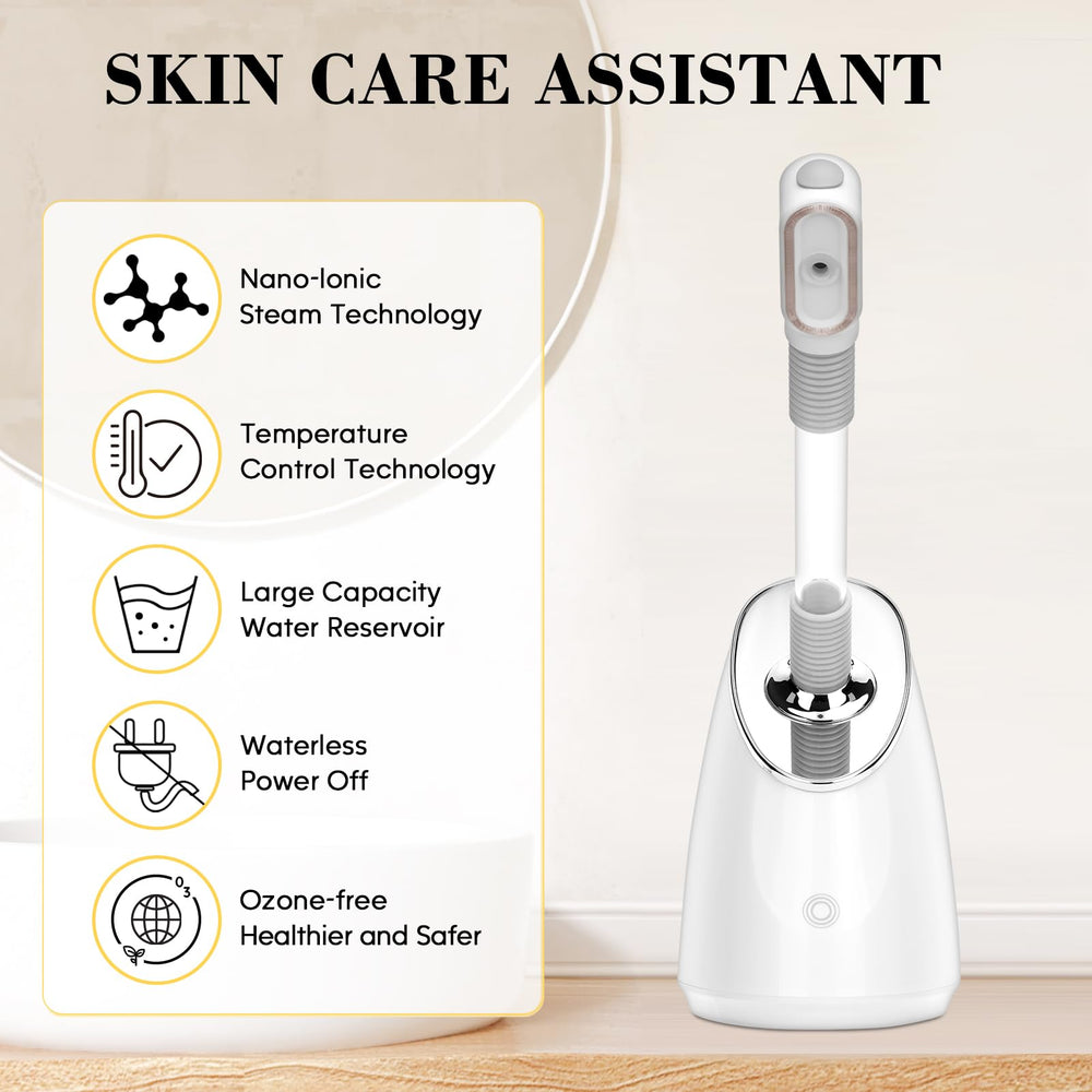 Pjordo facial steamer kit jade roller for relaxing facial massage.