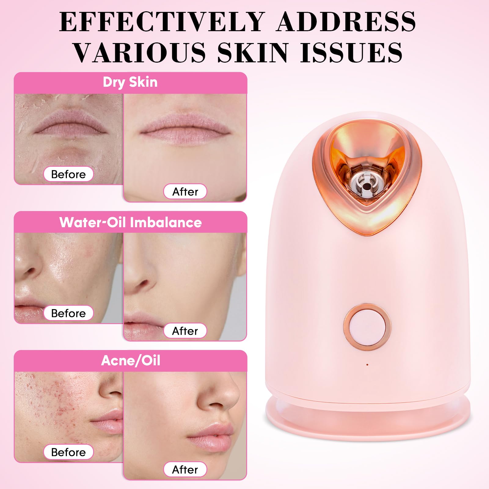 Pjordo mist-visual-action shows deep hydrating steam ready for facial treatment.