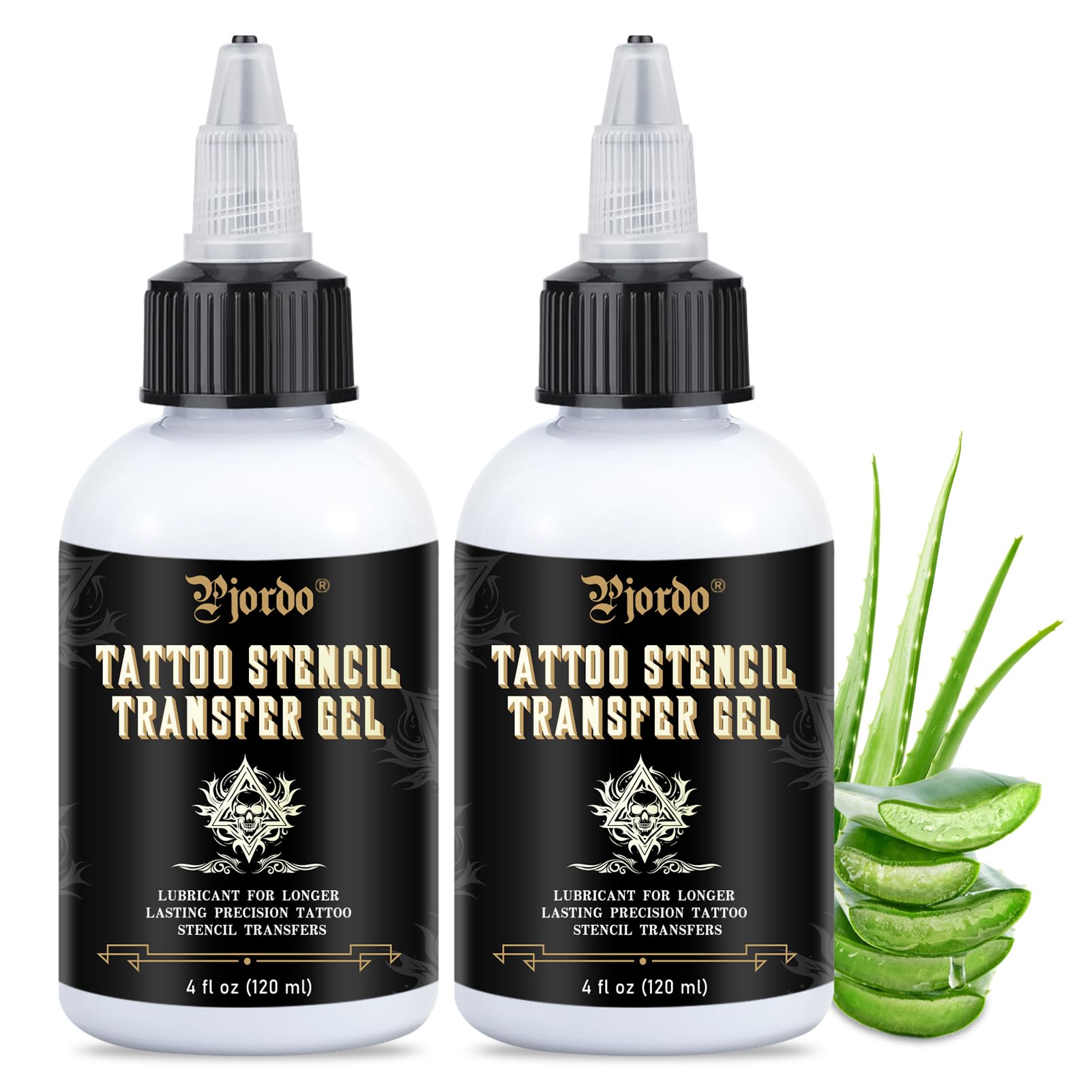 Pjordo stencil transfer gel 8oz bottle enables precise transfers for clean tattoo outlines