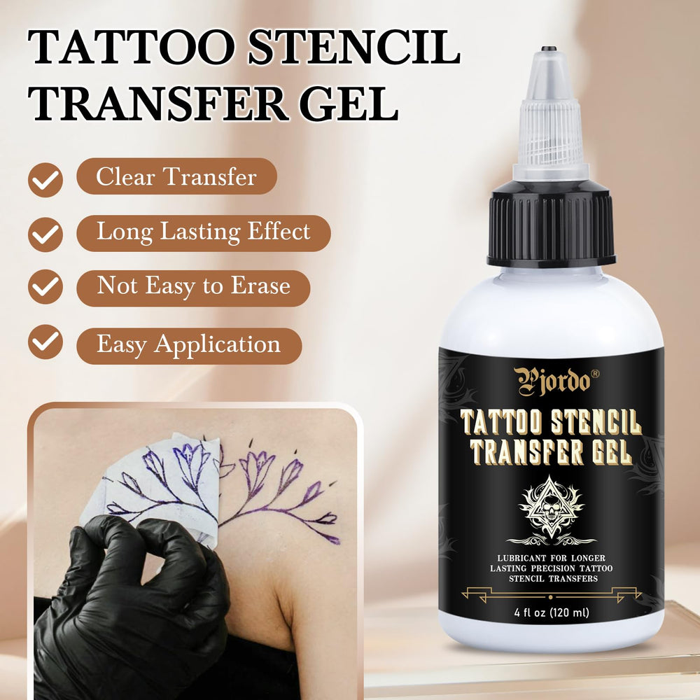 Pjordo stencil transfer gel flow application shows smooth coverage for quick setup