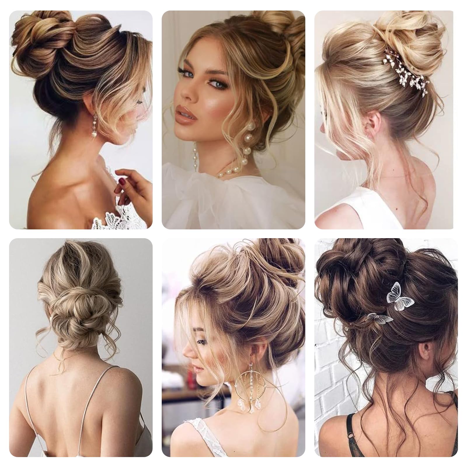 PKRFCJ bridal-wedding bun accessory for elegant updos