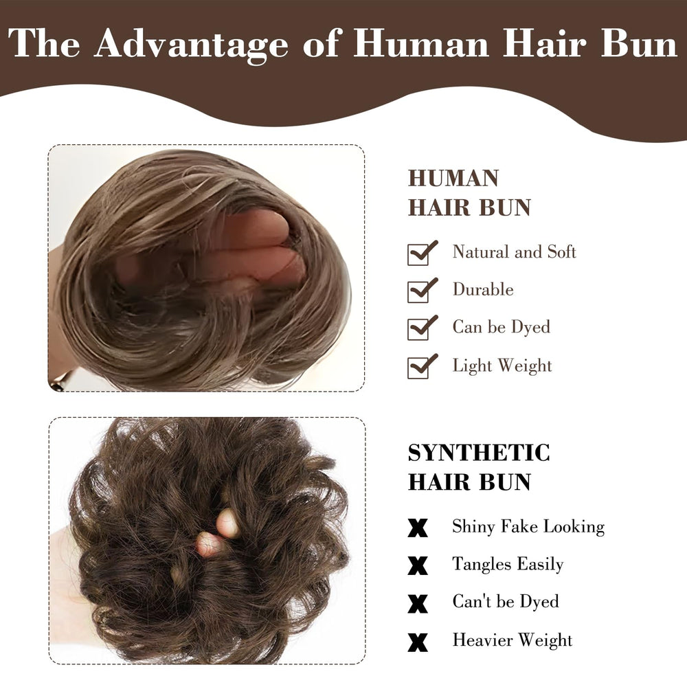 PKRFCJ clip-on buns for women natural look and easy styling
