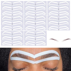 PKRFCJ eye brow stencils 3-sets collection offering versatile shapes for natural or defined brows