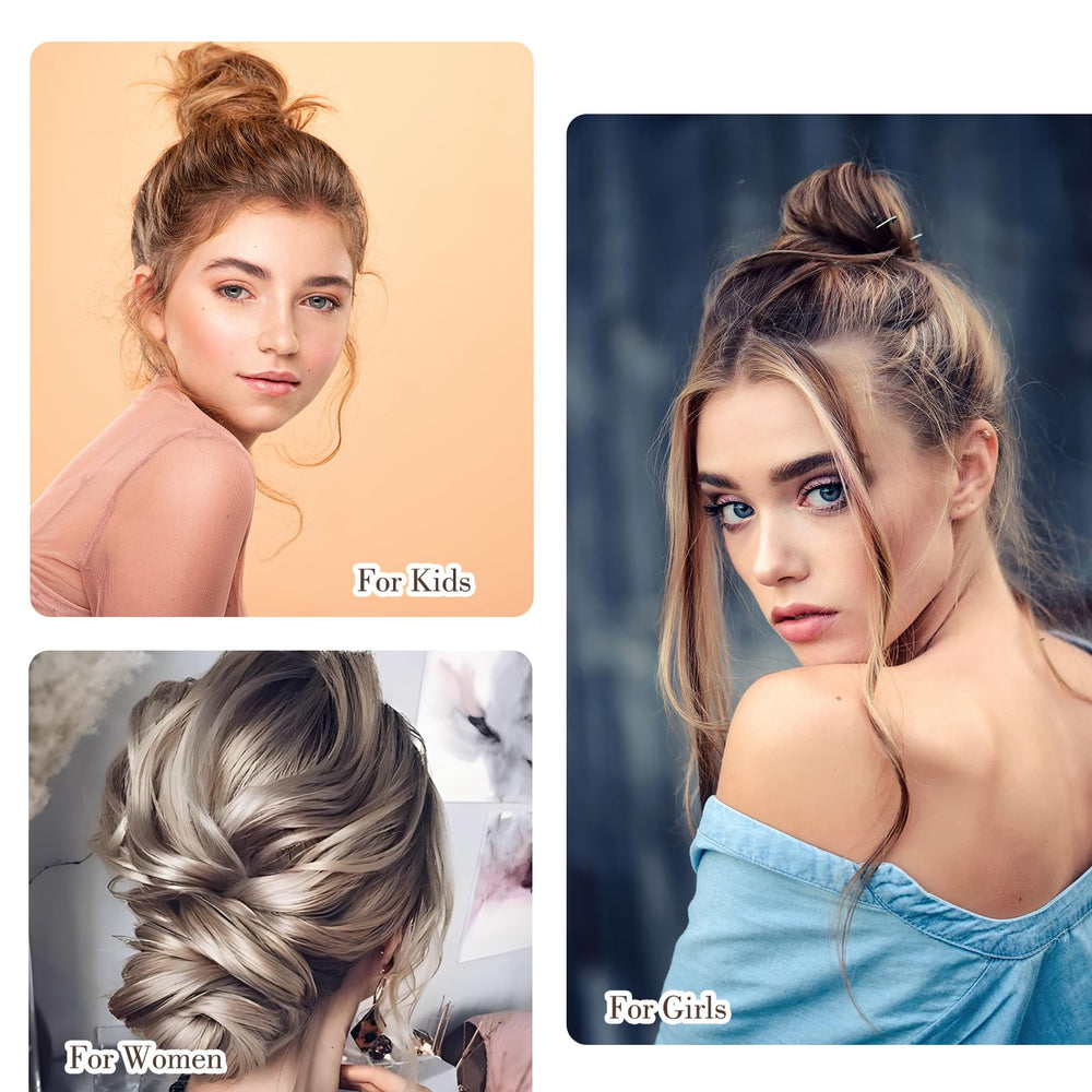 PKRFCJ human hair bun blends softly for a youthful touch