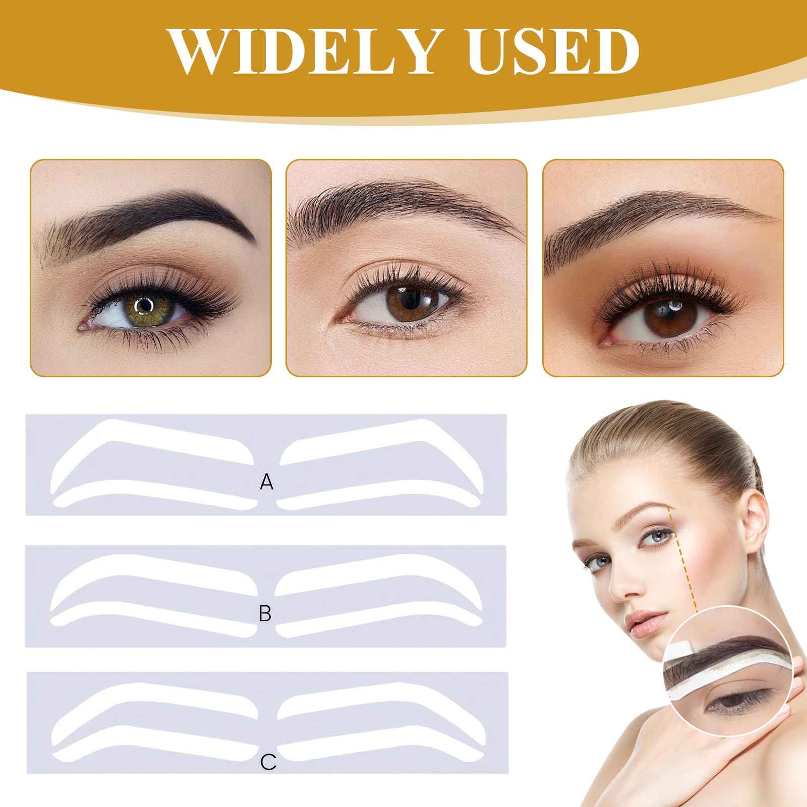 PKRFCJ travel-size eyebrow stencil pack fits on-the-go makeup routines