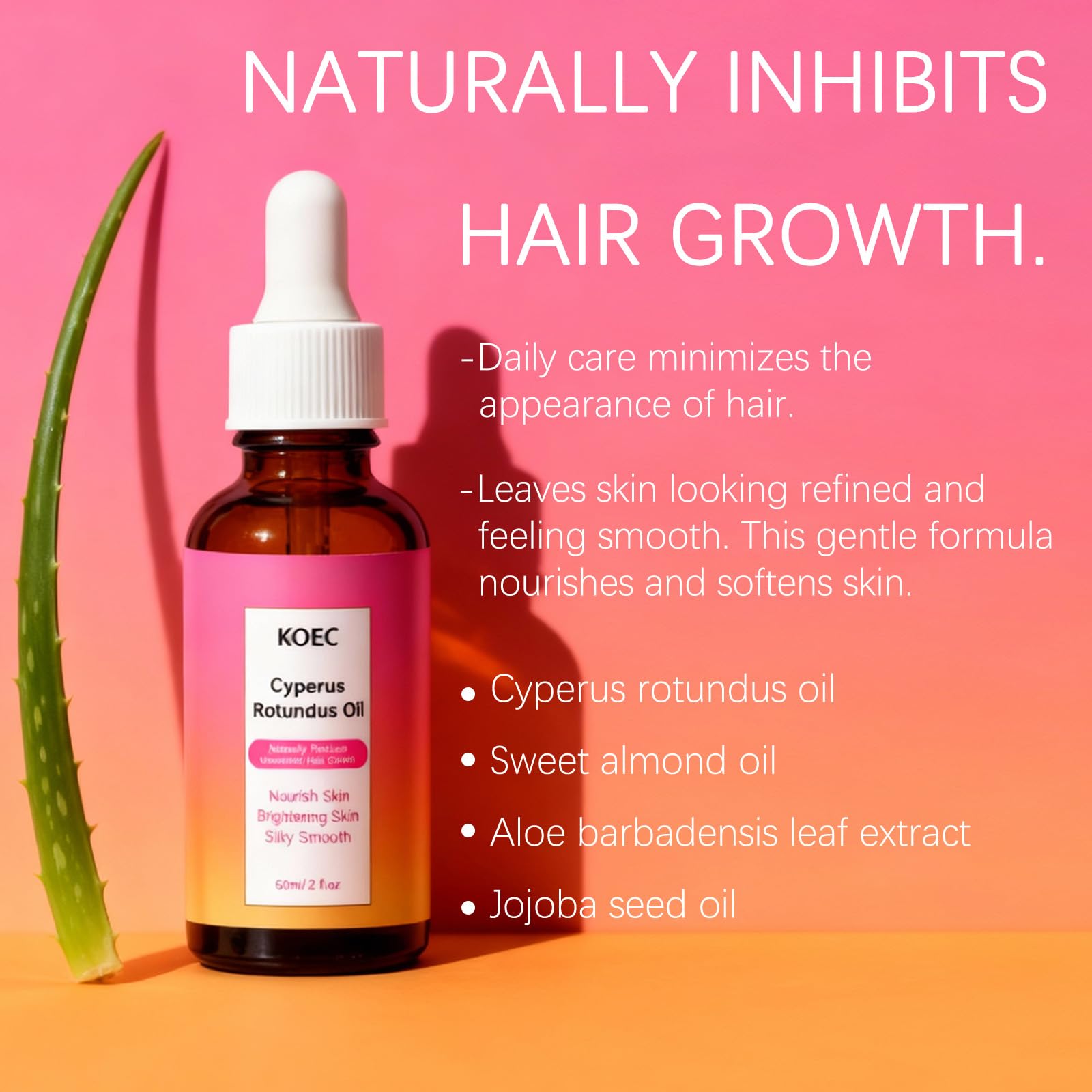PKQLQ Cyperus Rotundus Oil on face provides gentle facial care.