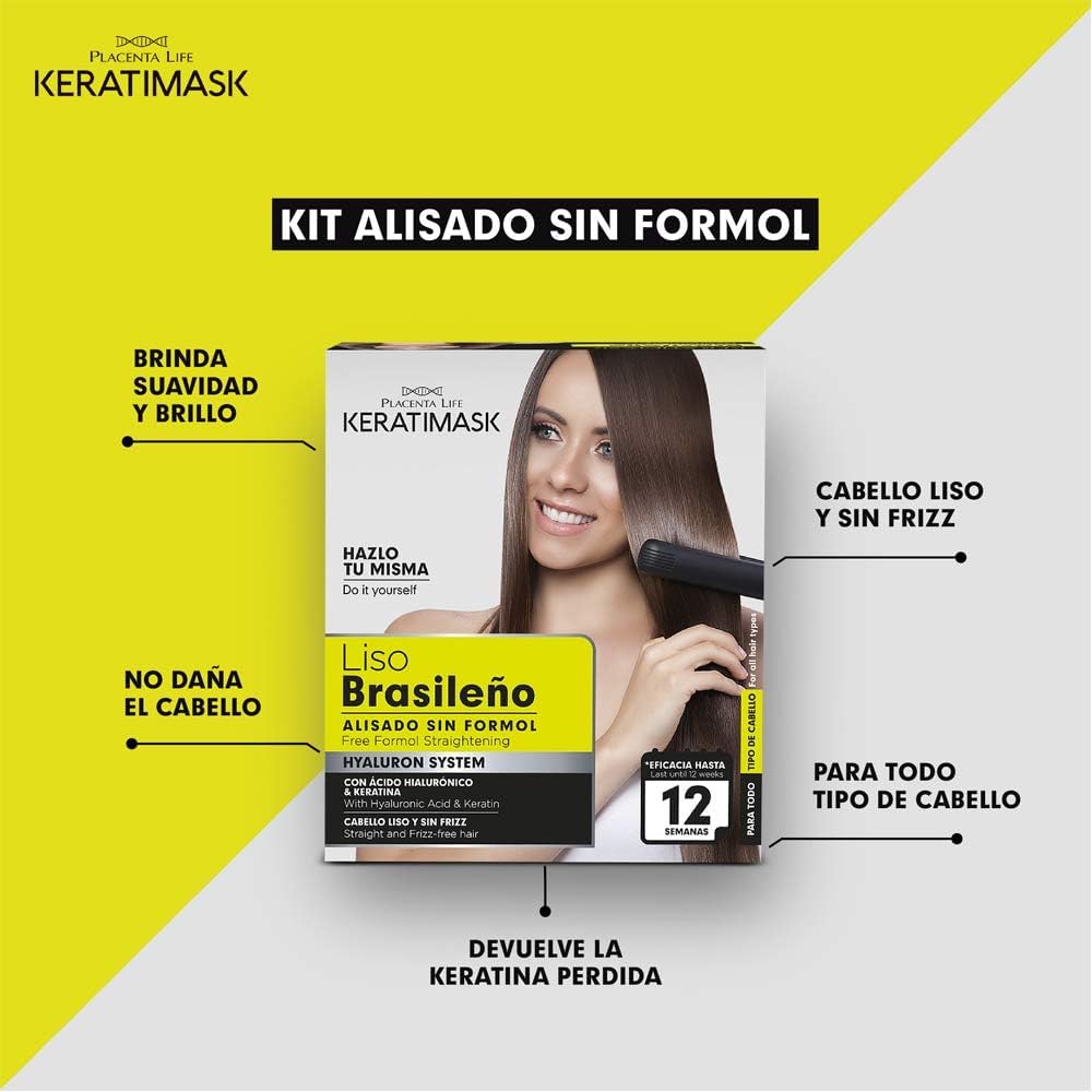 Placenta Life Keratimask easy at home use for DIY straightening.