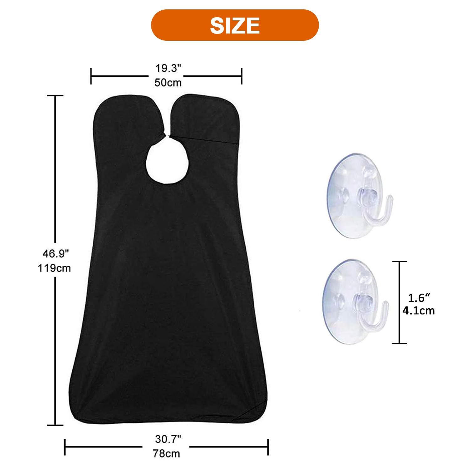 PLACHIDAY delantal para barba evita manchas en ropa y muebles