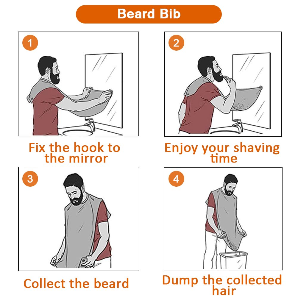 PLACHIDAY delantal barba apto para todas las edades y cuellos