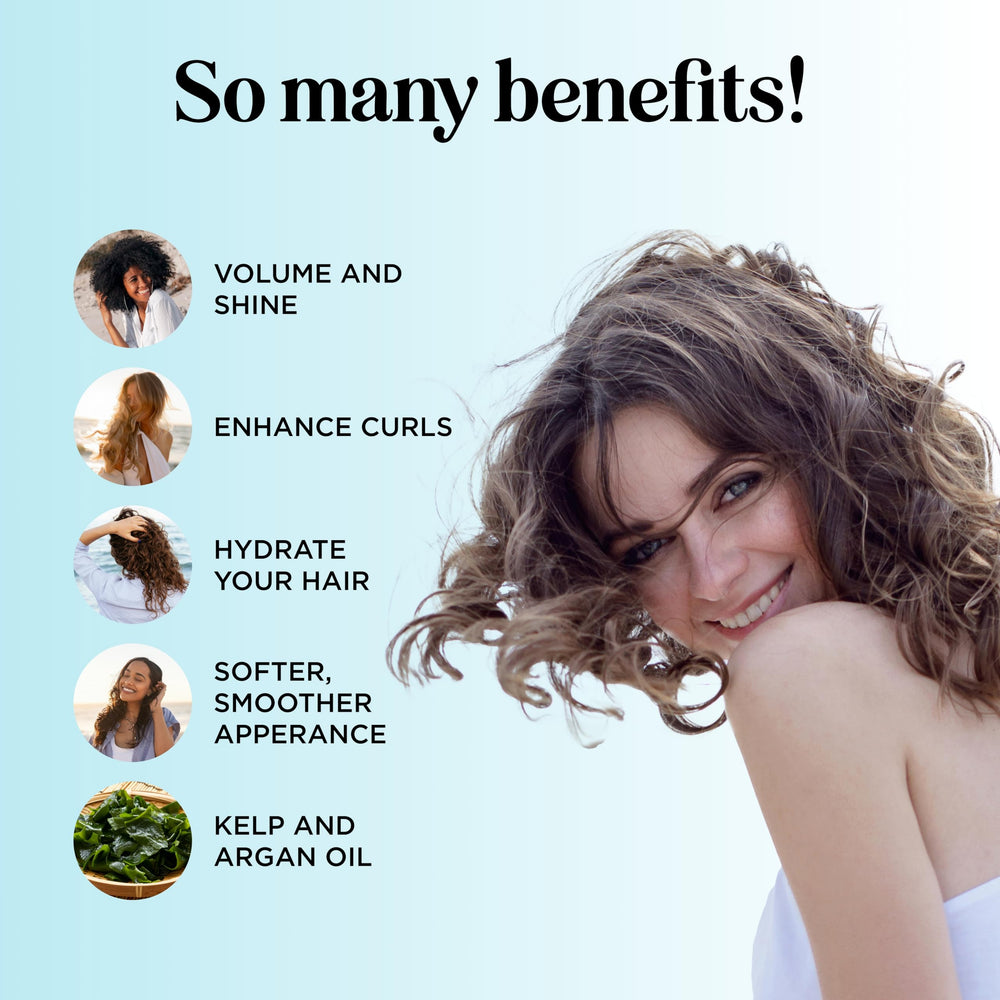 Planative beach waves spray shown scrunching damp lengths for textured waves.