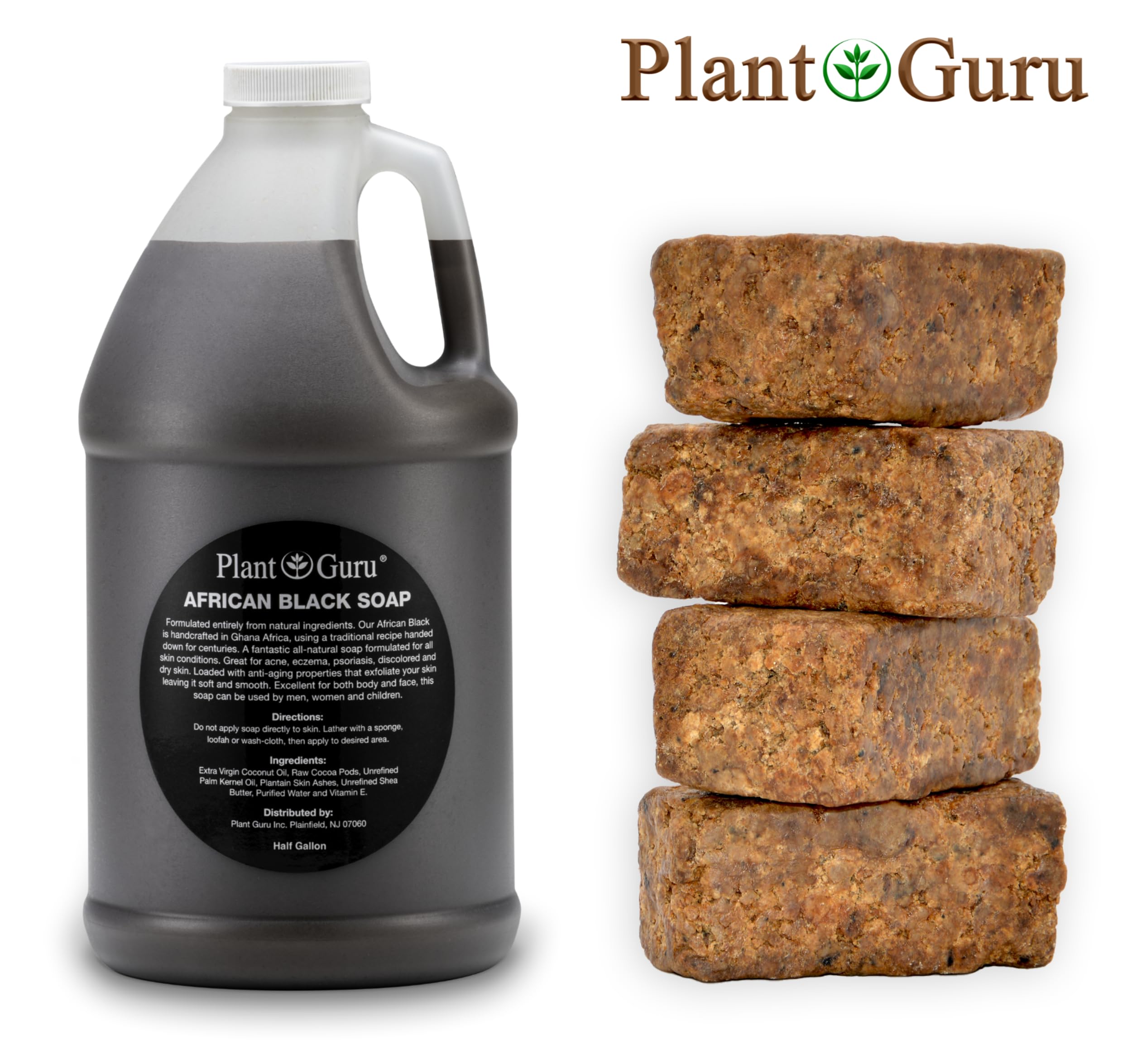 Plant Guru African Black Soap cleanser face body demonstrates natural cleansing for smooth skin