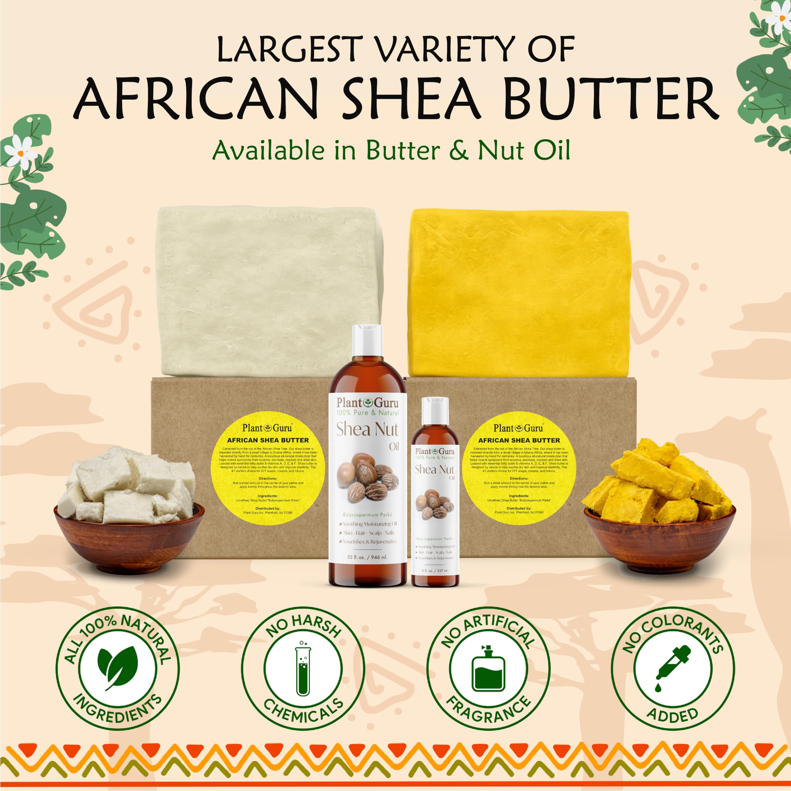 Plant Guru African Shea Butter on skin shows improved hydration and softness
