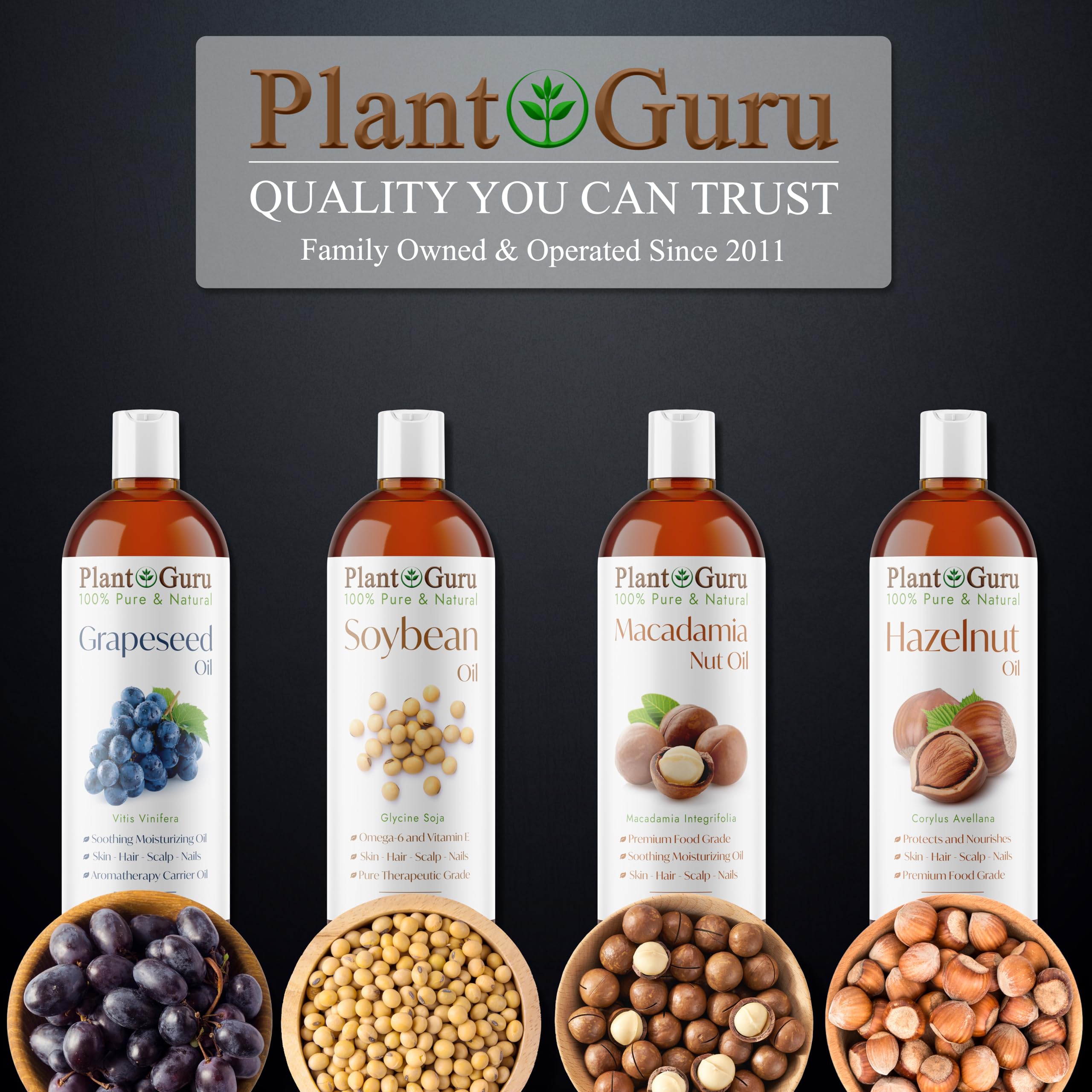 Plant Guru Macadamia Nut Oil lip balm base for soft, hydrated lips.