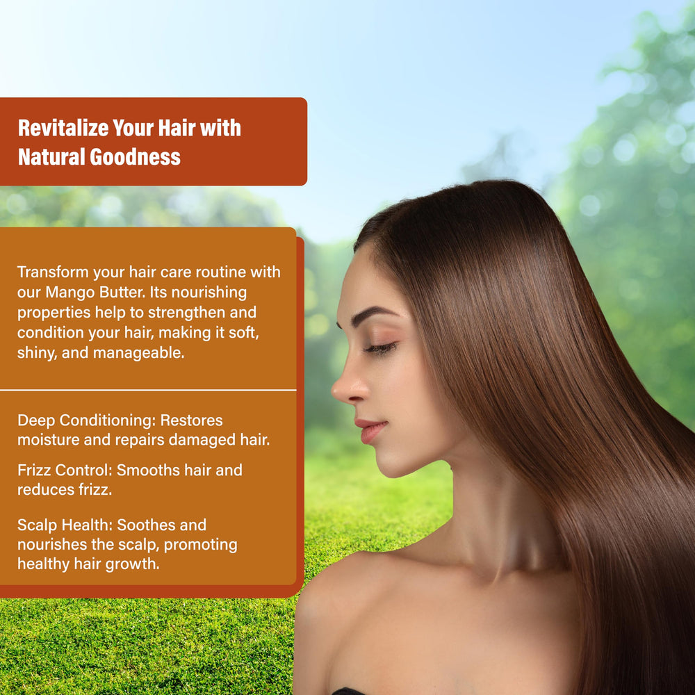 Plant Guru Mango Butter for hair-care nourishes scalp and reduces breakage