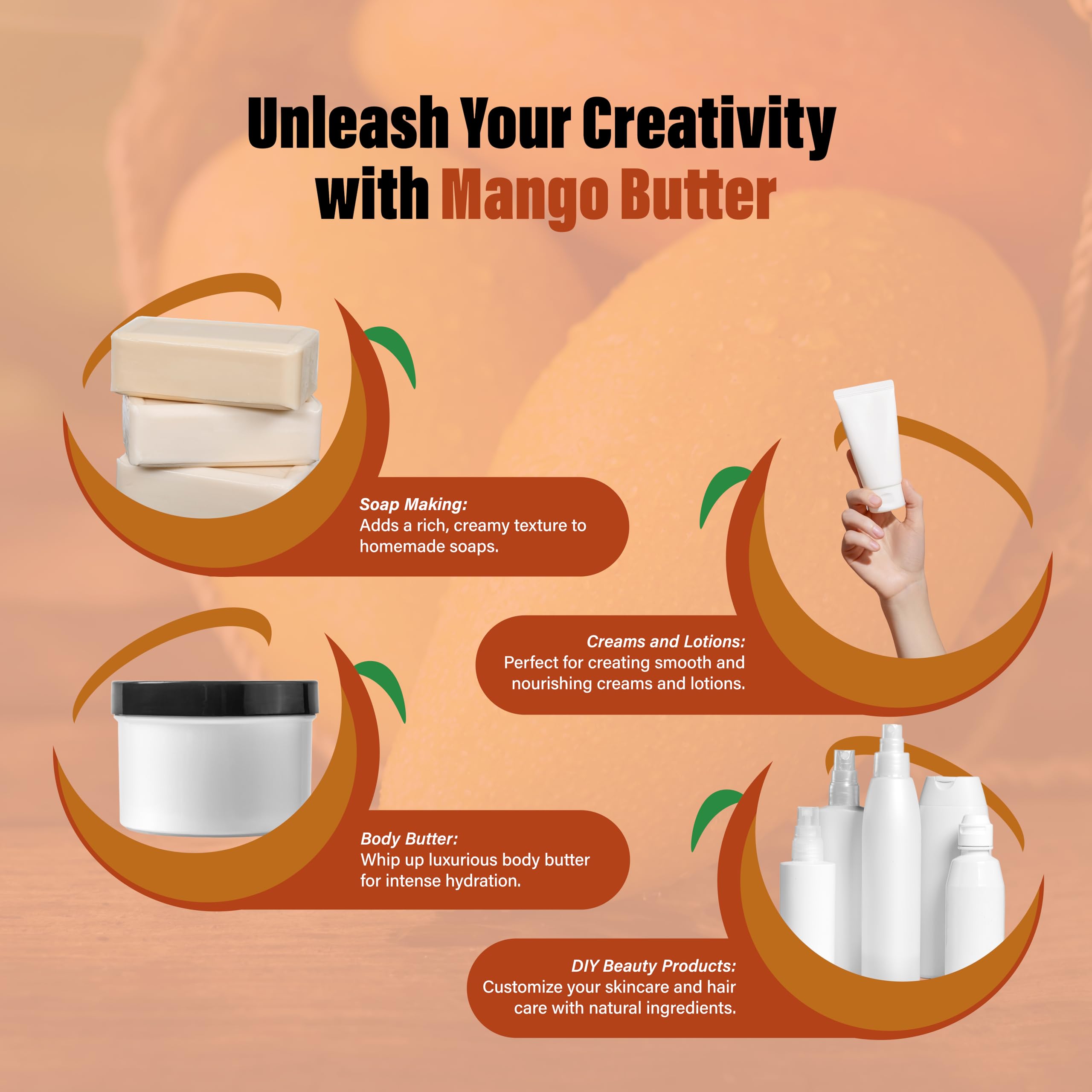 Plant Guru Mango Butter with rustic packaging and natural ingredients emphasis