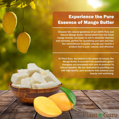Plant Guru Mango Butter texture closeup revealing creamy consistency ideal for body butters