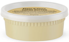 Plant Guru Raw Cocoa Butter 8 oz jar showing rich, creamy texture for skincare and chocolate making