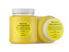 Plant Guru raw african shea butter golden yellow block for daily moisture.