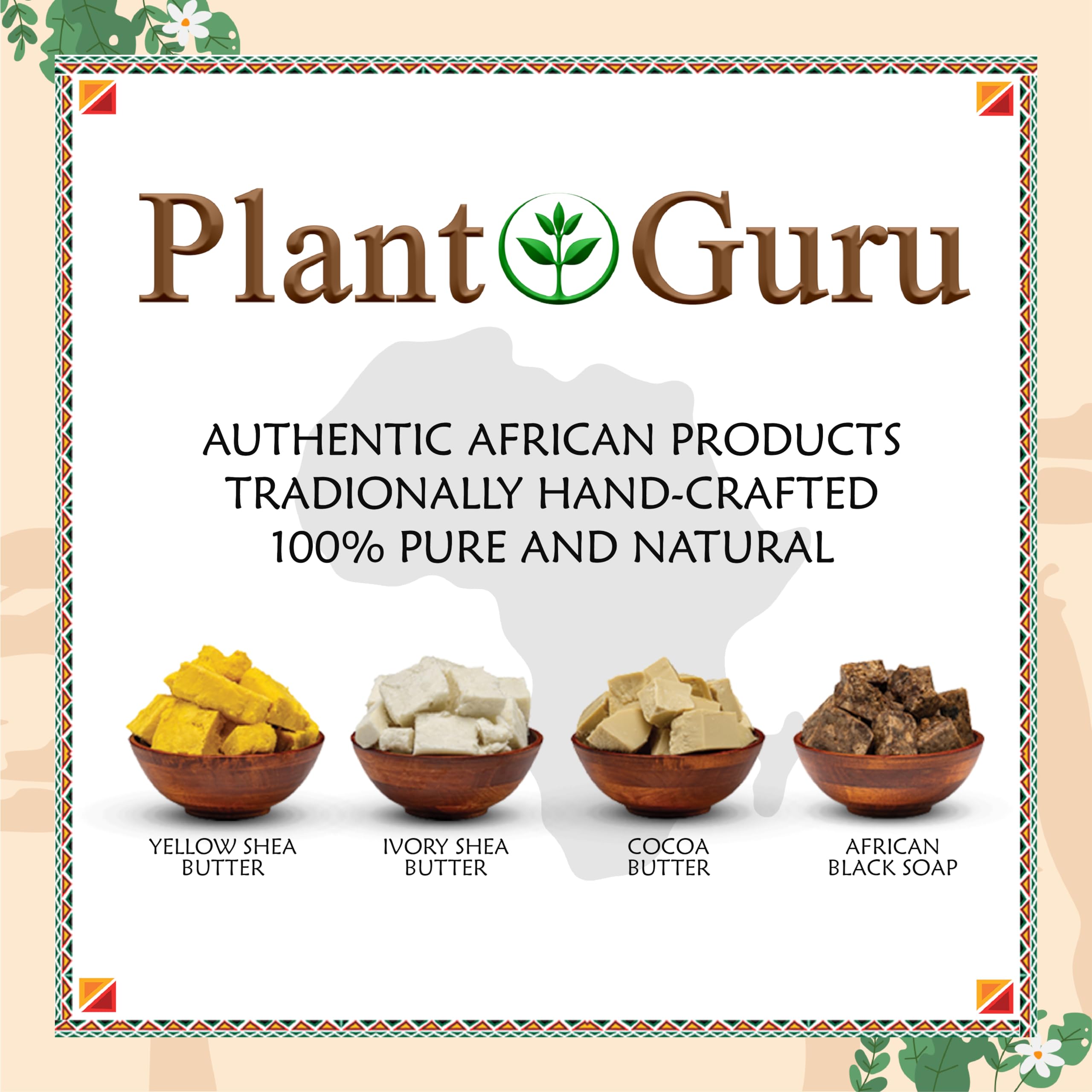 Plant Guru shea butter sourced from Ghana through traditional harvest.