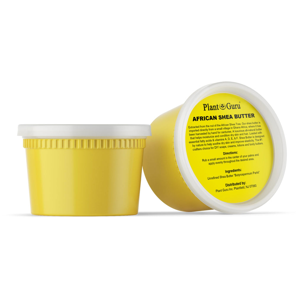 Plant Guru shea butter texture swatch demonstrating quick absorption for dry skin.