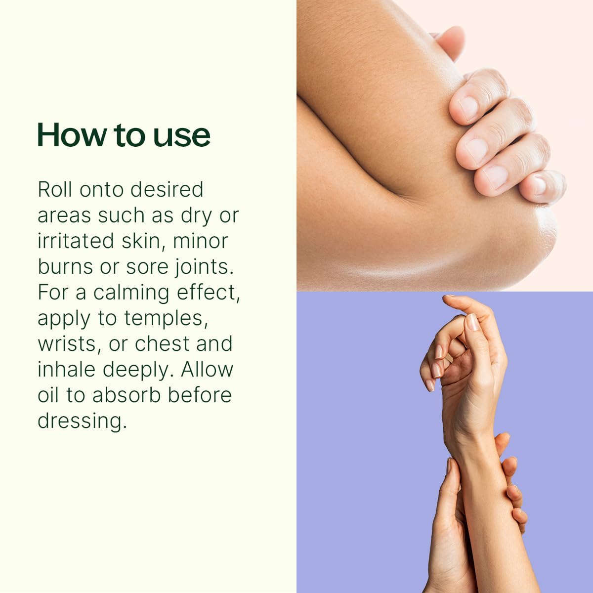 Plant Therapy 30ml roll-on label highlights organic ingredients and simple skincare benefits.