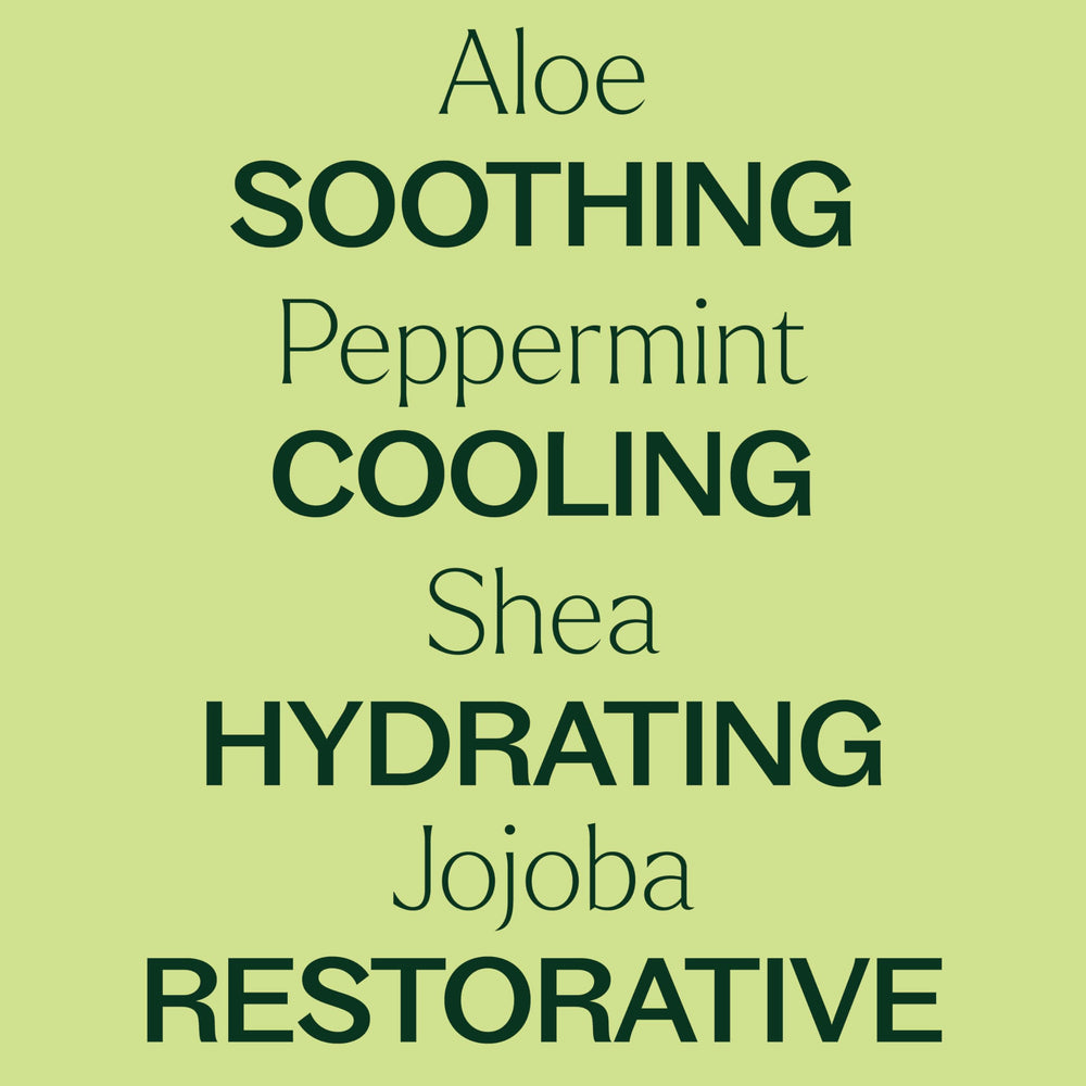 Plant Therapy Peppermint Body Lotion aloe-shea balance close-up demonstrates botanical care for skin.