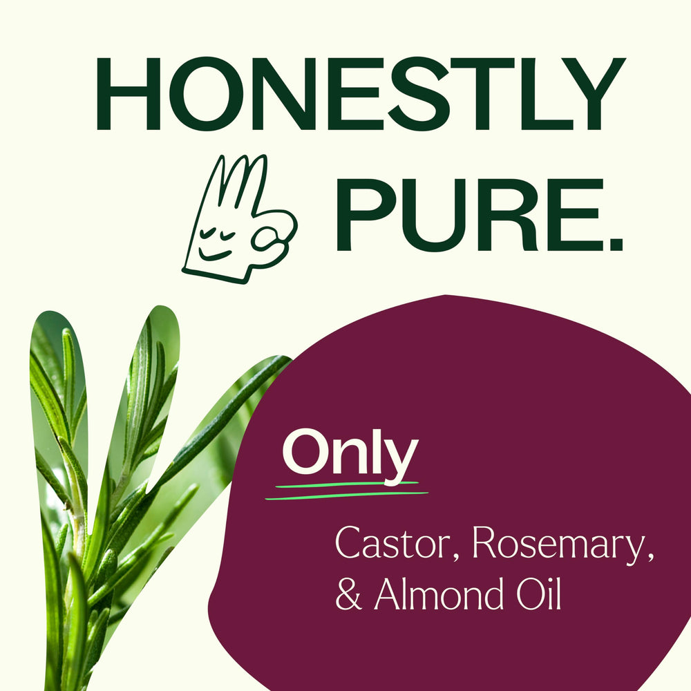 Plant Therapy scalp-care action captures itch-relief vibes from rosemary and castor synergy.