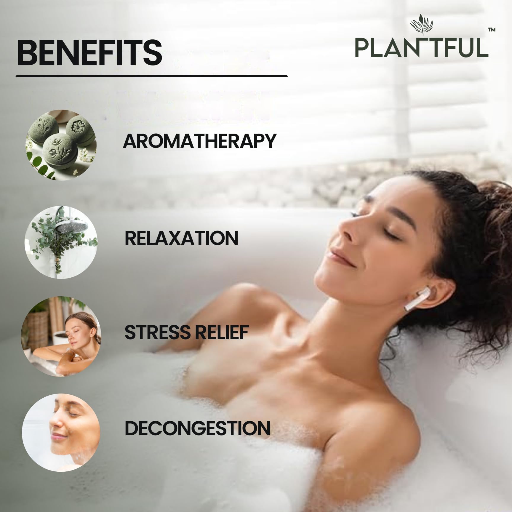 Plantful bath bomb bubble action for luxurious fizz