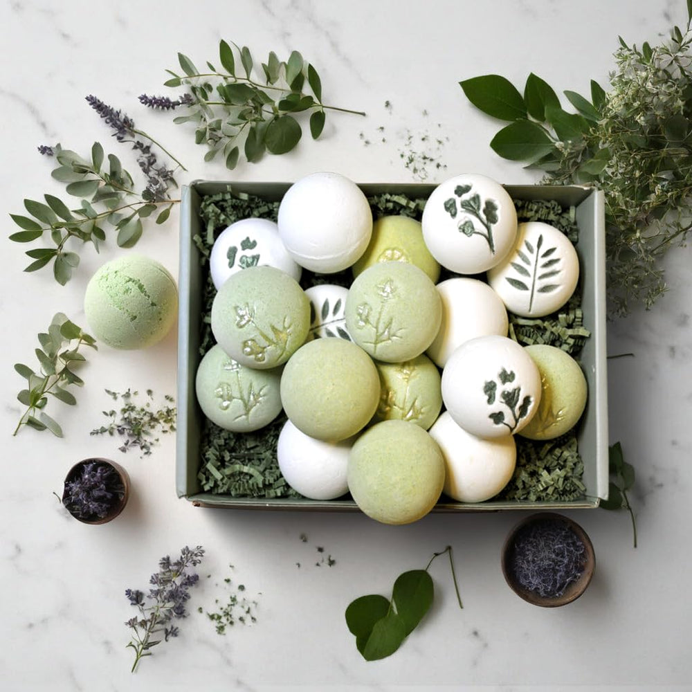 Plantful bath bomb with shea butter closeup moisture