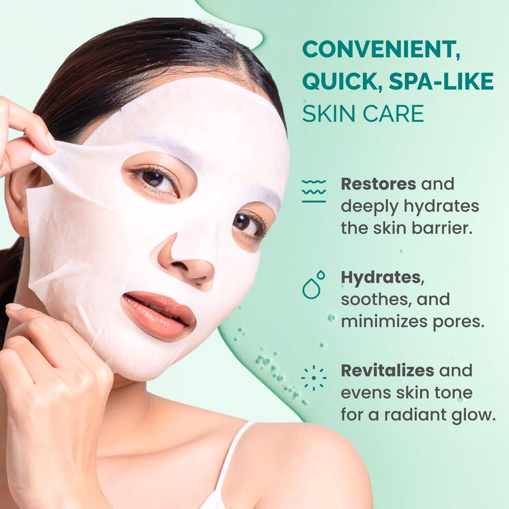 PLANTIFIQUE aloe vera essence mask soothing hydration for tired skin.
