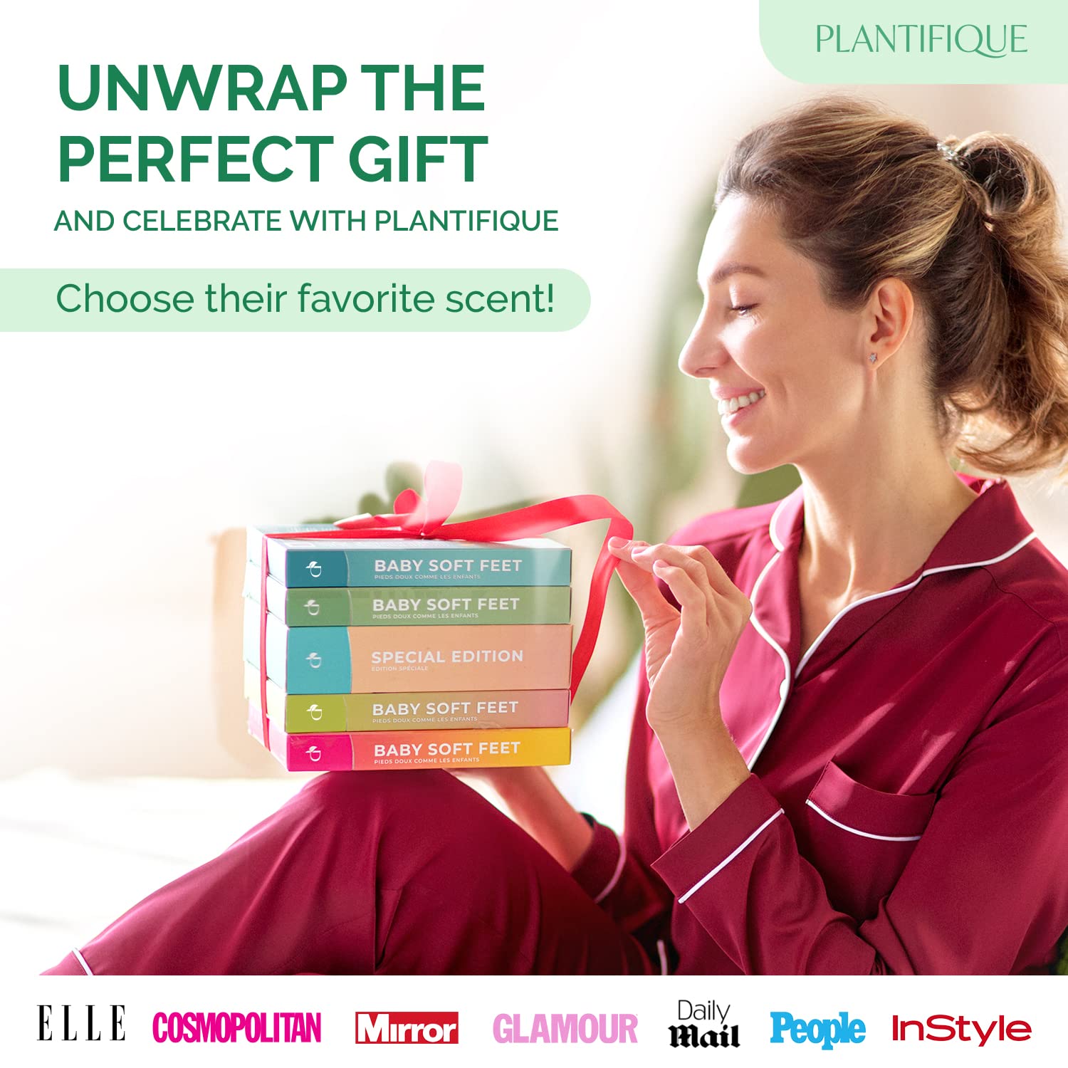 PLANTIFIQUE Foot Peel Mask Peach after use close-up showing smoother skin potential.