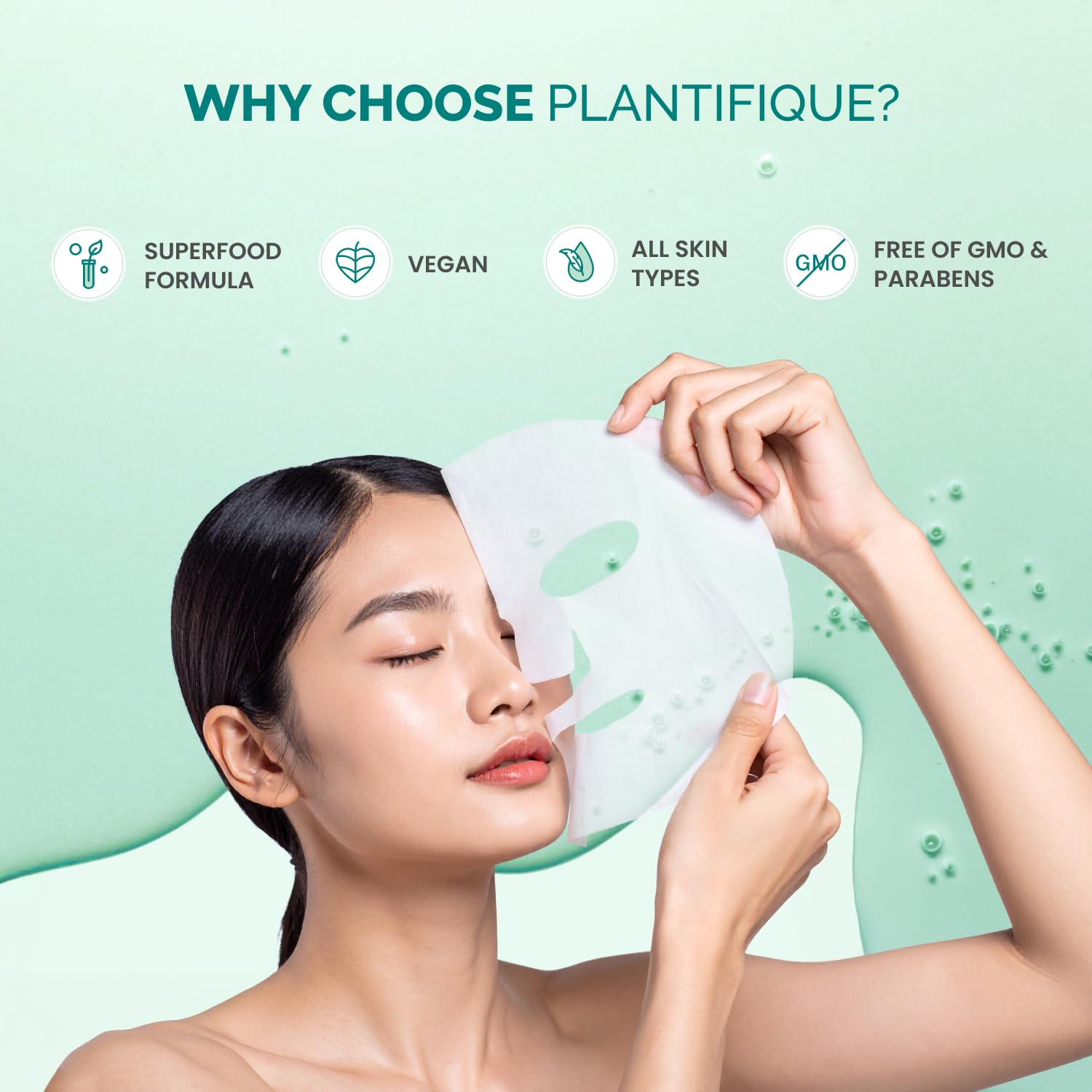 PLANTIFIQUE fridge-cooling mask delivers an extra refreshing sensation.