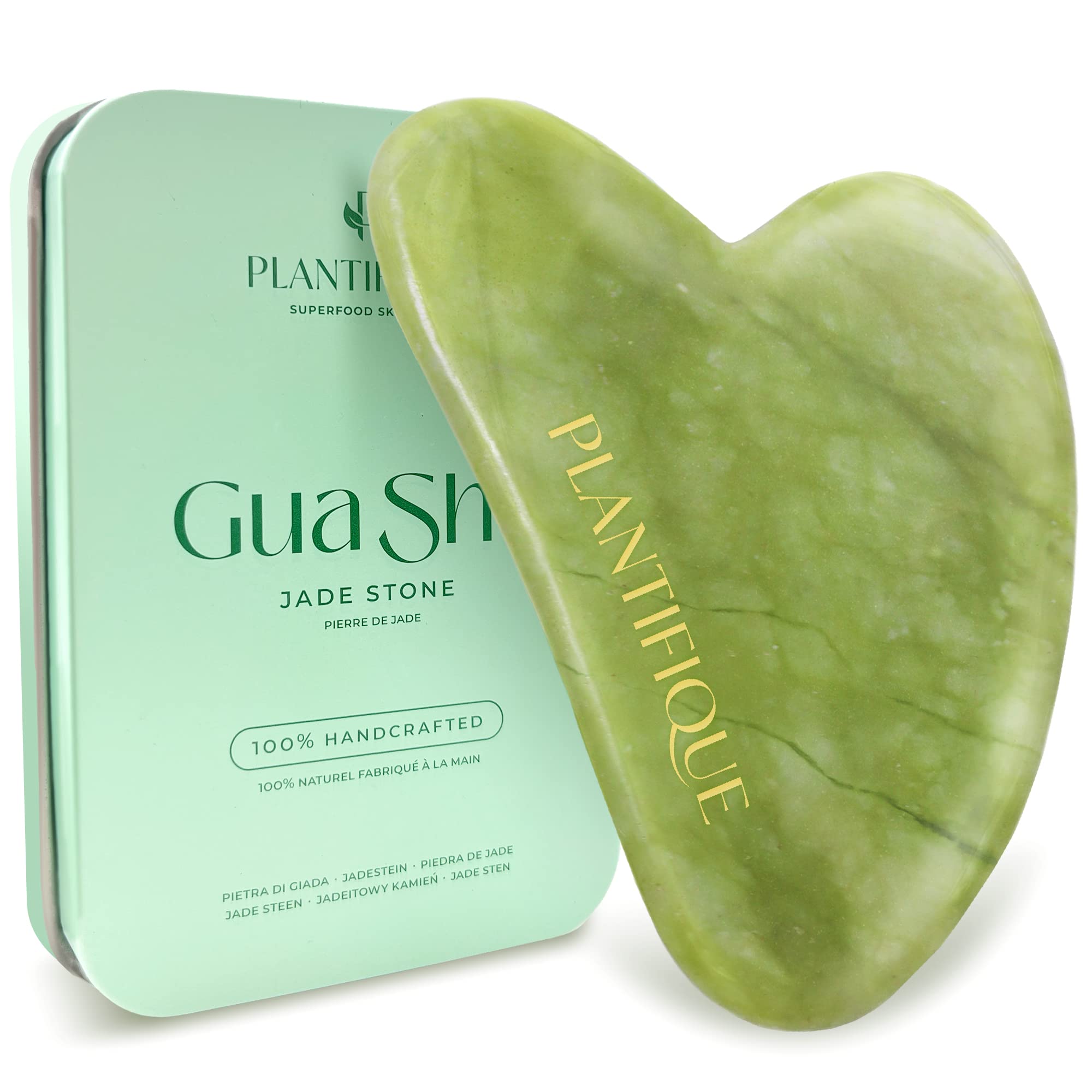 Plantifique Gua Sha relaxing routine image suggesting stress-relief massage